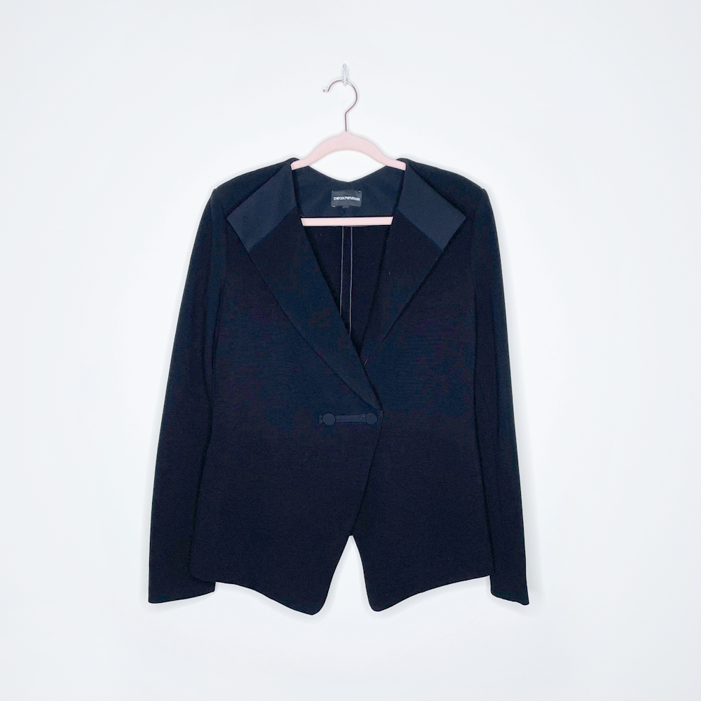 emporio armani tuxedo double breasted jacket - size 8