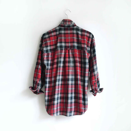 Vintage Eddie Bauer 1/2 zip flannel popover - size Small