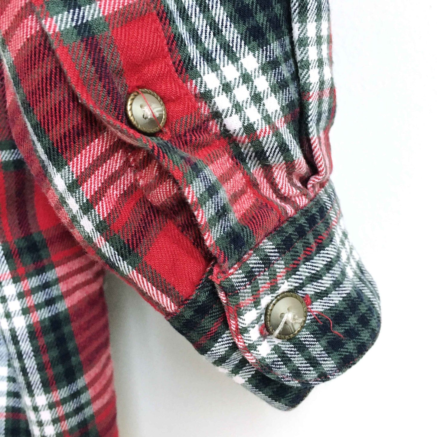 Vintage Eddie Bauer 1/2 zip flannel popover - size Small