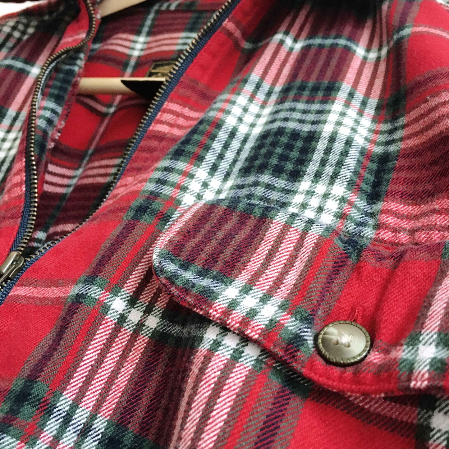 Vintage Eddie Bauer 1/2 zip flannel popover - size Small