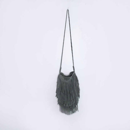 UO Ecote suede layered fringe festival crossbody