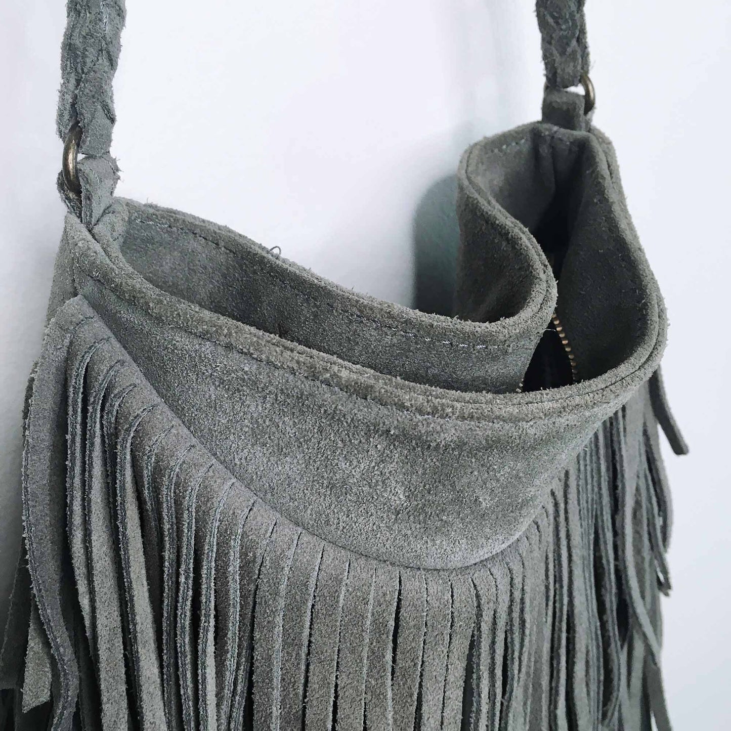 UO Ecote suede layered fringe festival crossbody