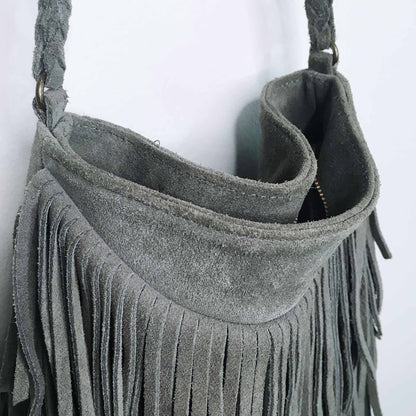 UO Ecote suede layered fringe festival crossbody