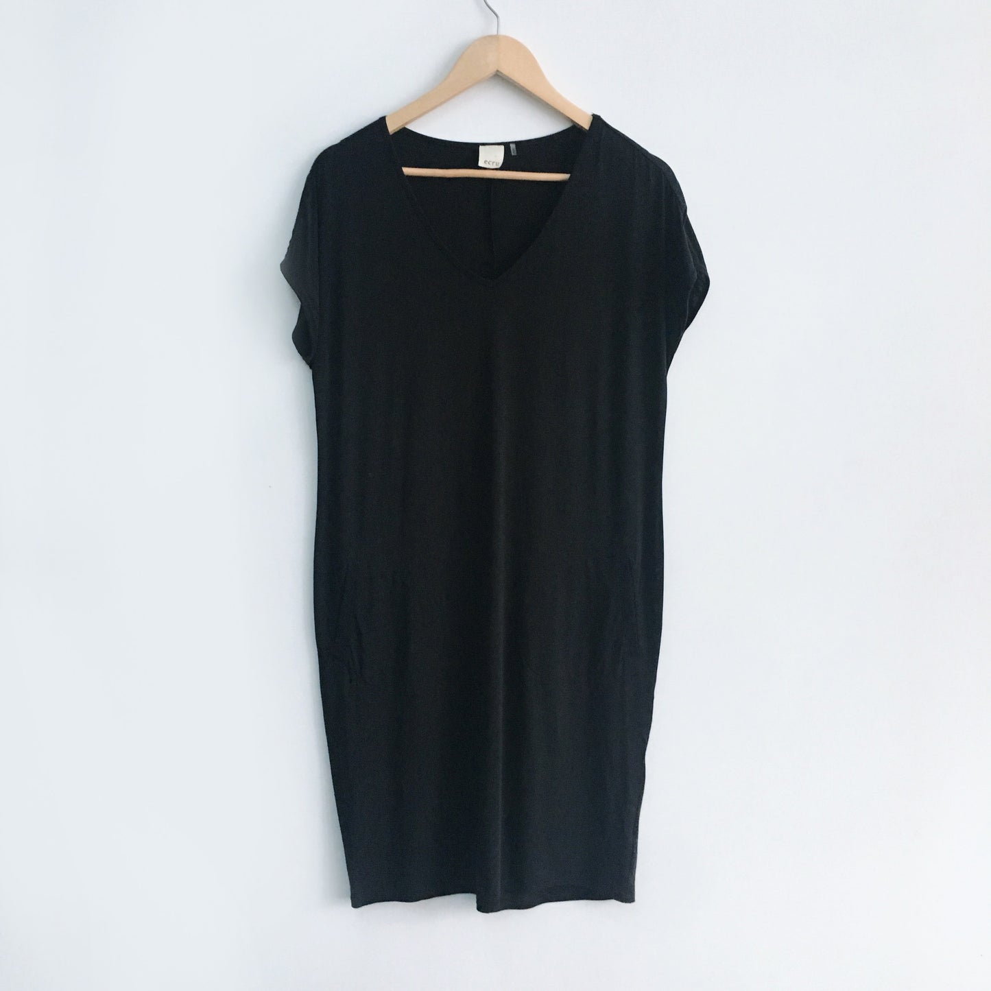 Ecru Oversized Cupro Dress - size Small