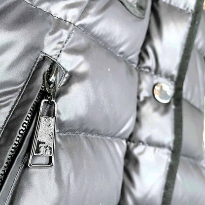 ed hardy short down puffer with fur hood - size small