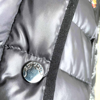ed hardy short down puffer with fur hood - size small