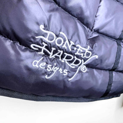 ed hardy short down puffer with fur hood - size small