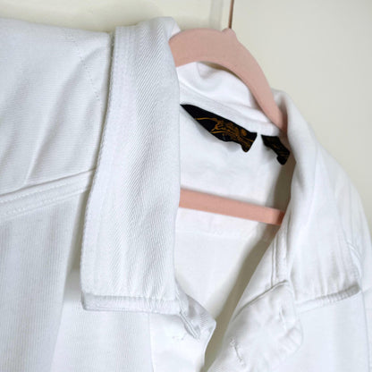 vintage eddie bauer rugby polo shirt with reinforced shoulders - size xl