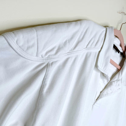 vintage eddie bauer rugby polo shirt with reinforced shoulders - size xl