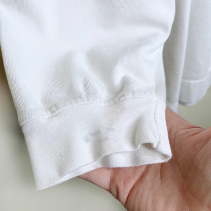 vintage eddie bauer rugby polo shirt with reinforced shoulders - size xl