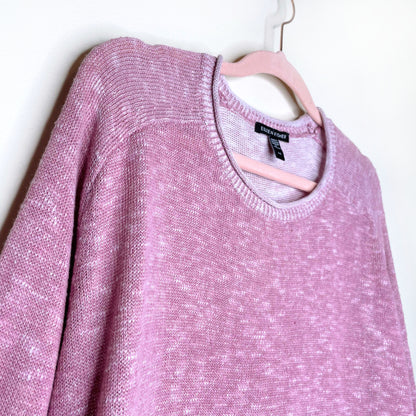 eileen fisher organic linen cotton slub sweater - size large