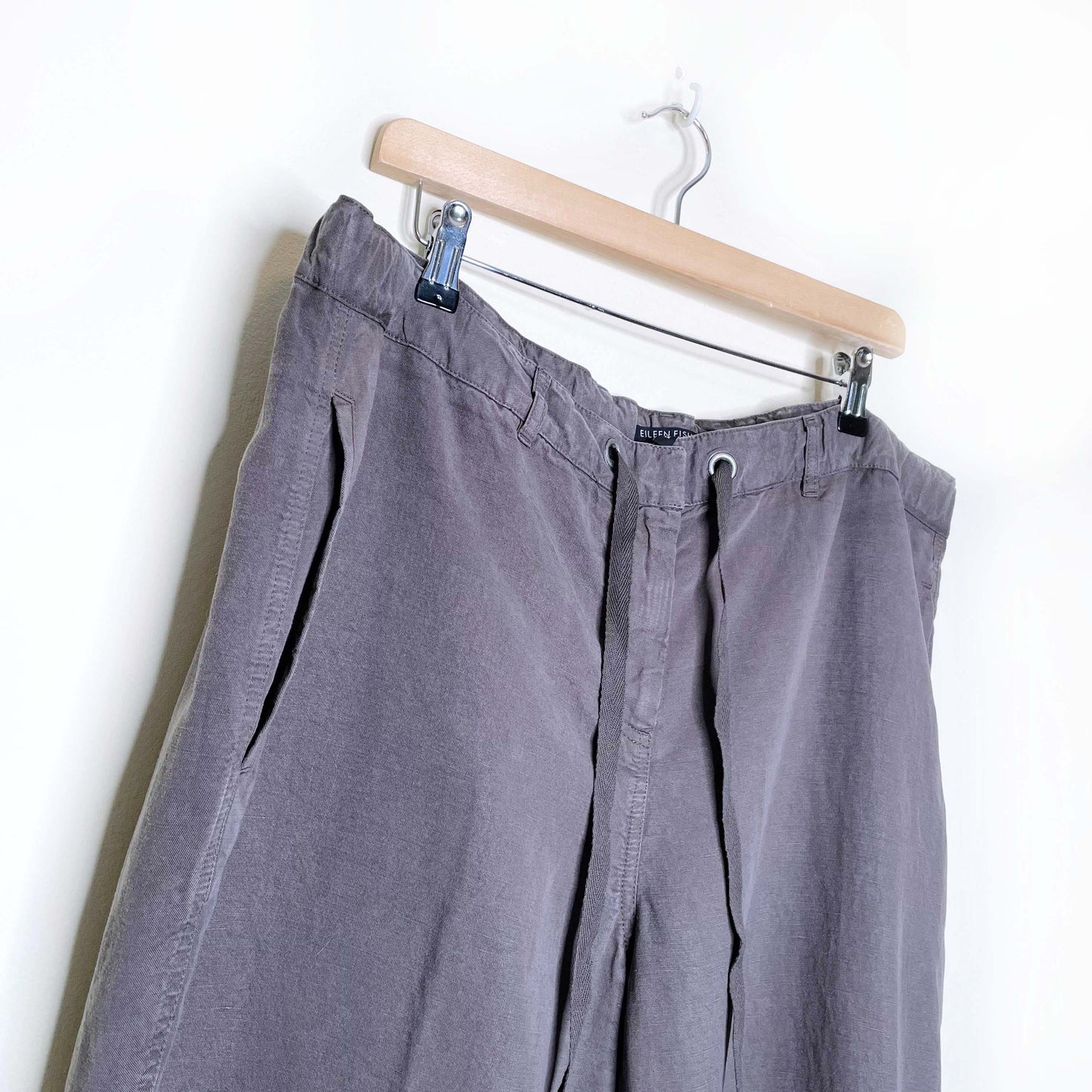 eileen fisher tencel linen pocket joggers - size 1x