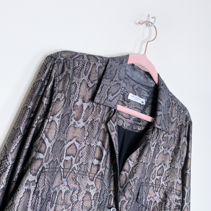 equipment femme dark metallic snakeskin blouse - size small