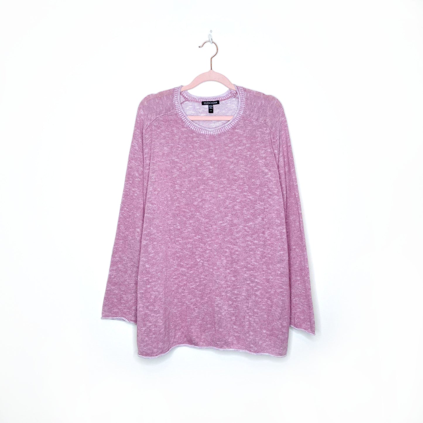 eileen fisher organic linen cotton slub sweater - size large