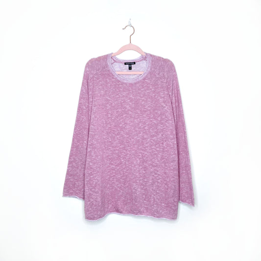eileen fisher organic linen cotton slub sweater - size large