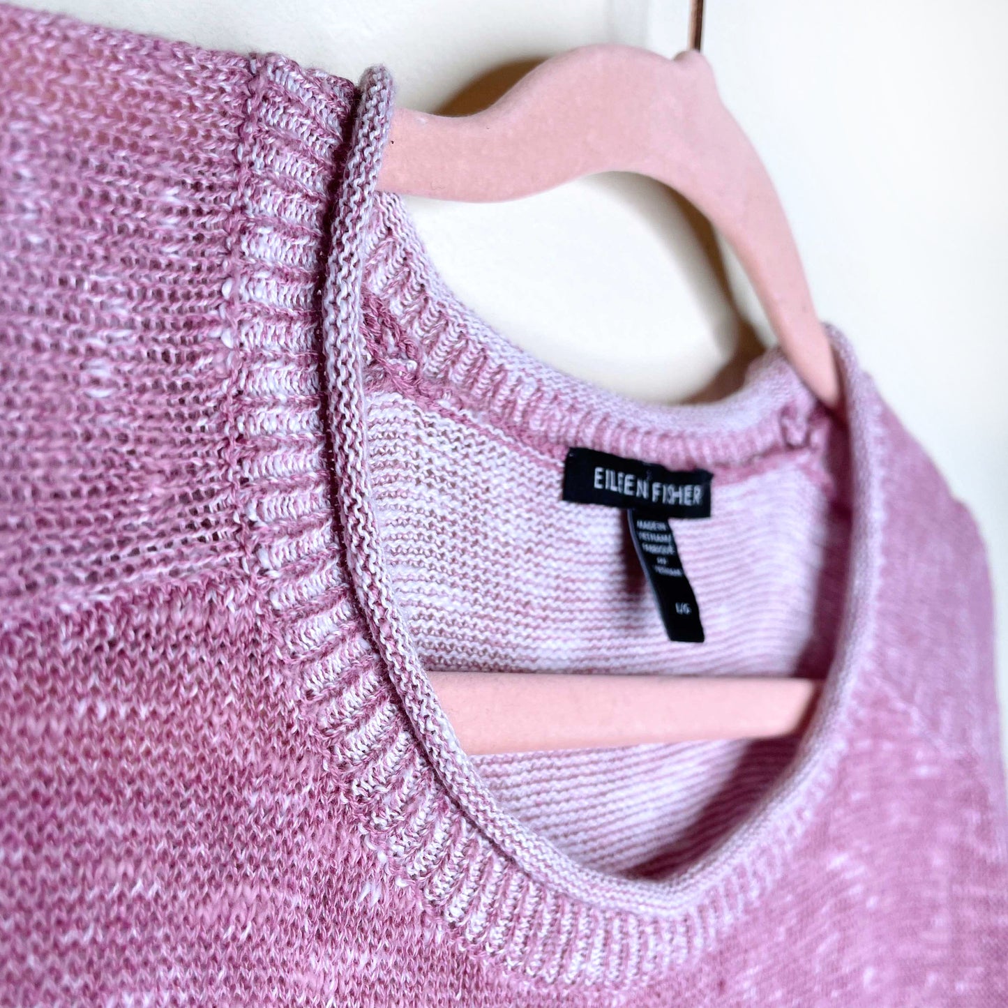 eileen fisher organic linen cotton slub sweater - size large