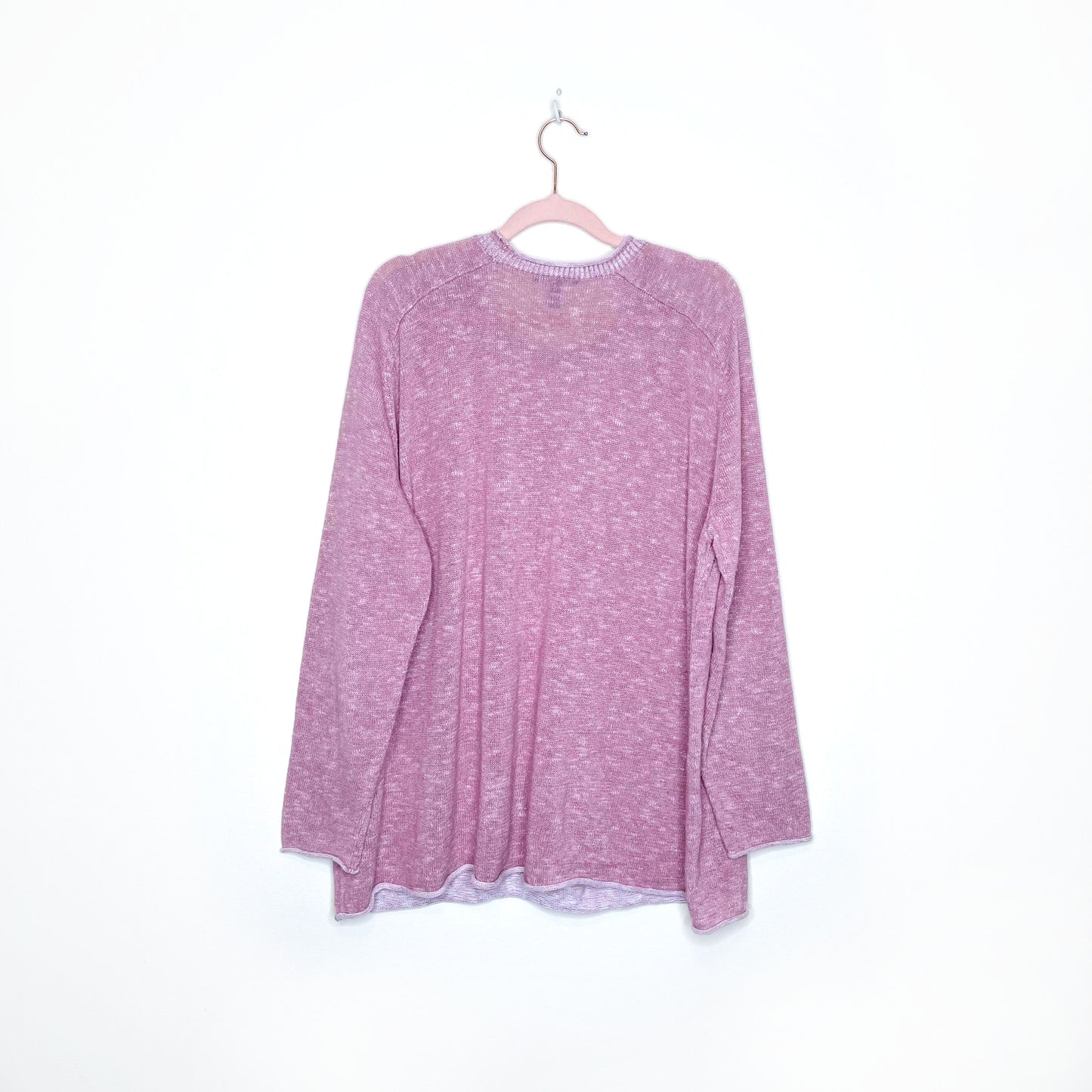 eileen fisher organic linen cotton slub sweater - size large