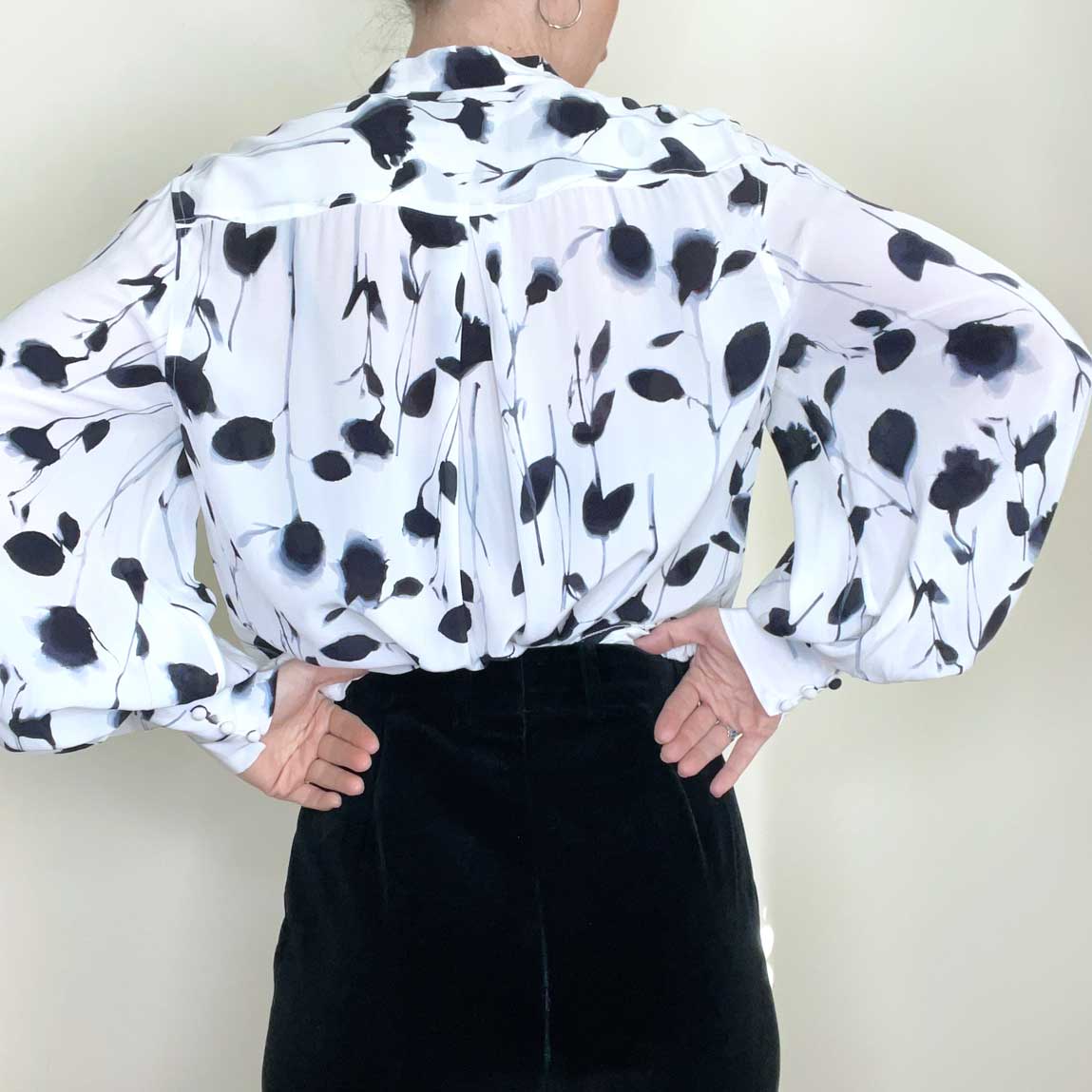 equipment femme boleyn floral watercolour blouse - size large