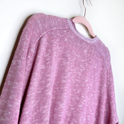 eileen fisher organic linen cotton slub sweater - size large
