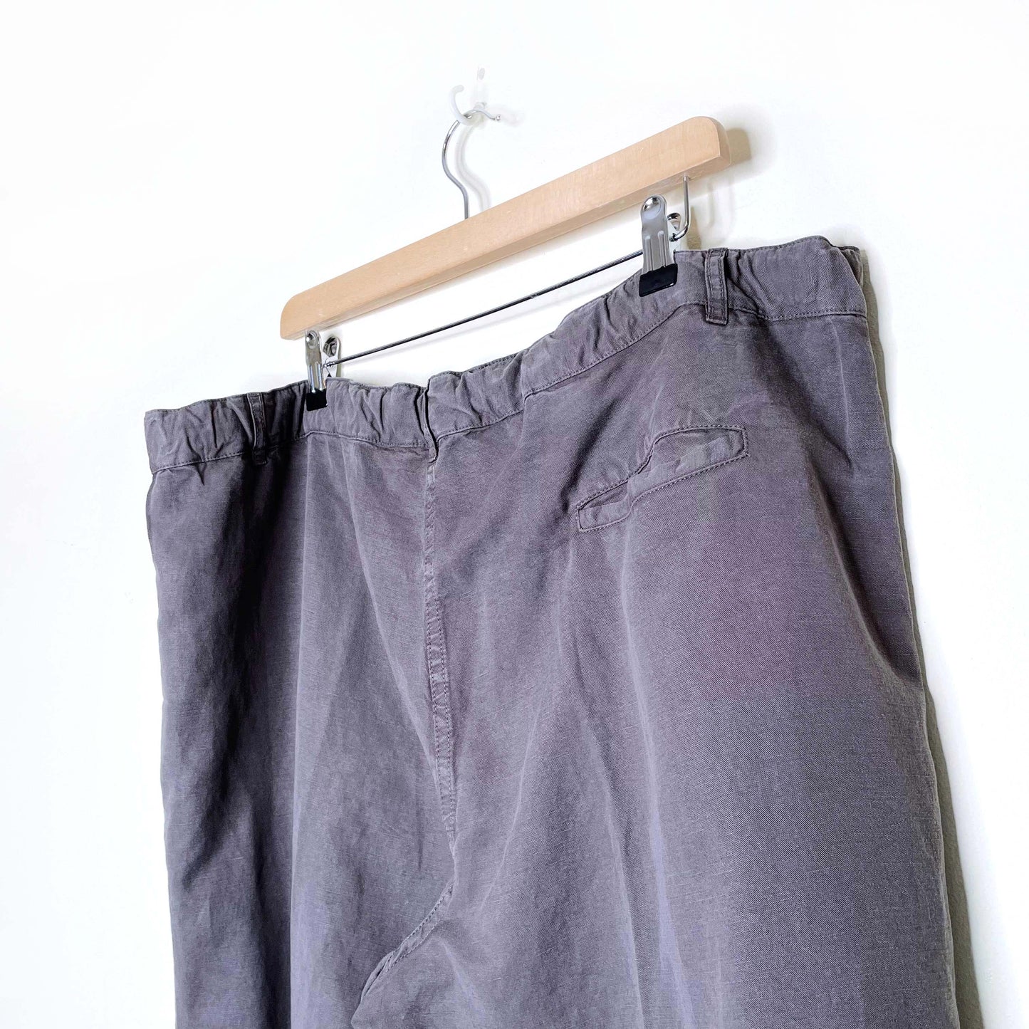 eileen fisher tencel linen pocket joggers - size 1x