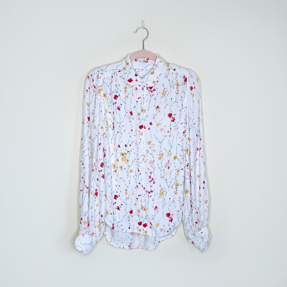 equipment femme white marcility floral blouse - size xs