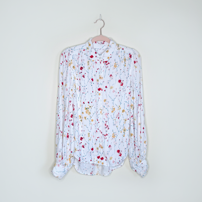 equipment femme white marcility floral blouse - size xs