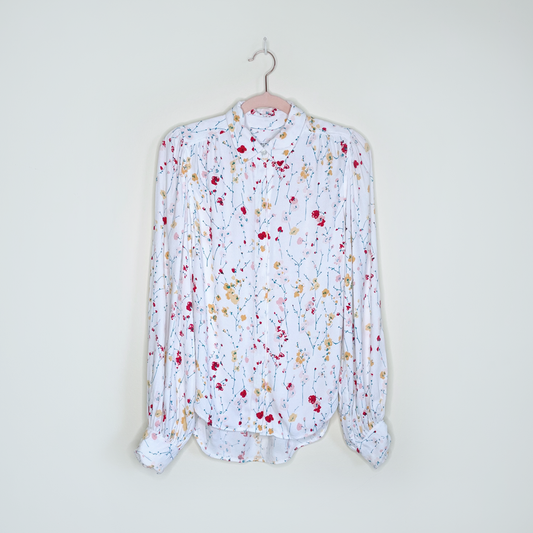 equipment femme white marcility floral blouse - size xs