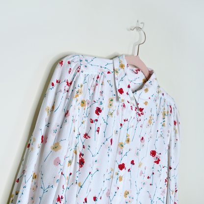 equipment femme white marcility floral blouse - size xs