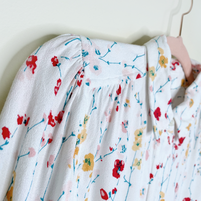 equipment femme white marcility floral blouse - size xs