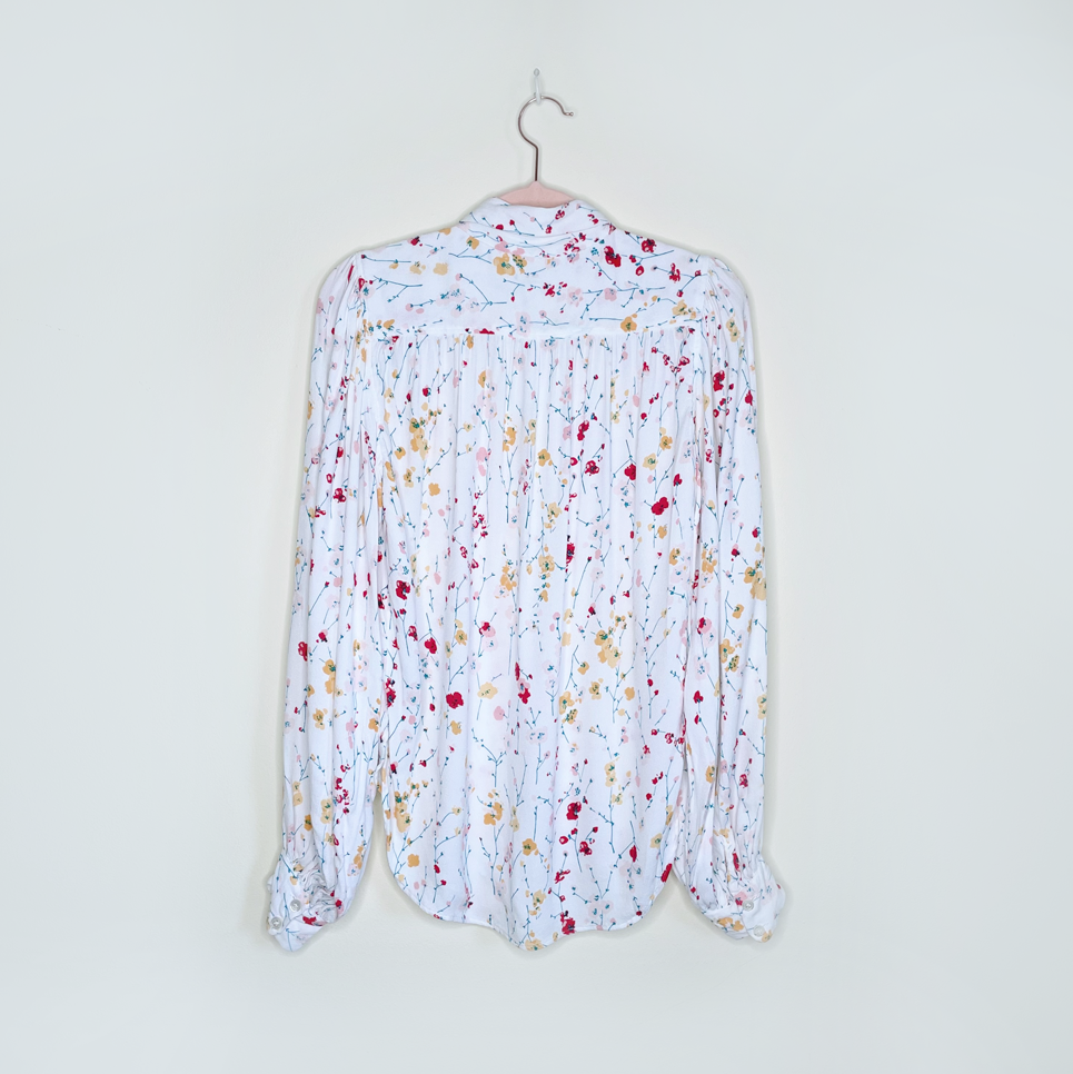 equipment femme white marcility floral blouse - size xs