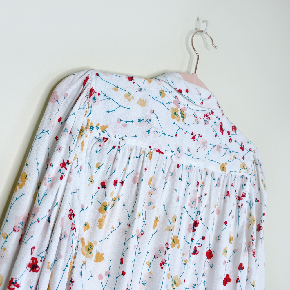 equipment femme white marcility floral blouse - size xs