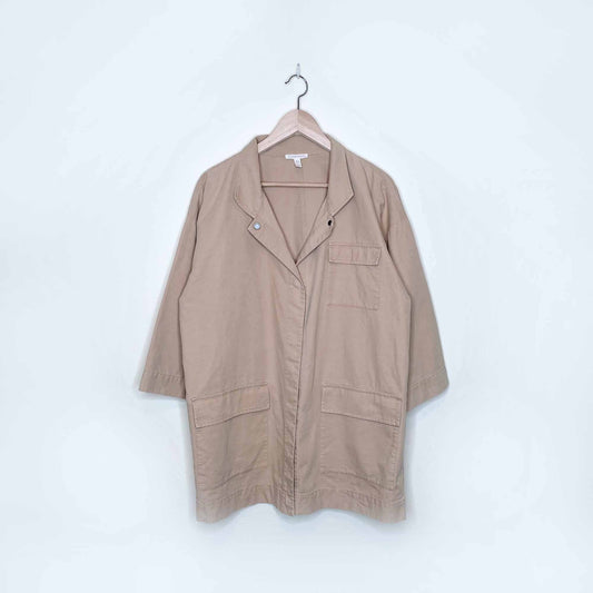 eileen fisher organic cotton hemp utility jacket - size medium