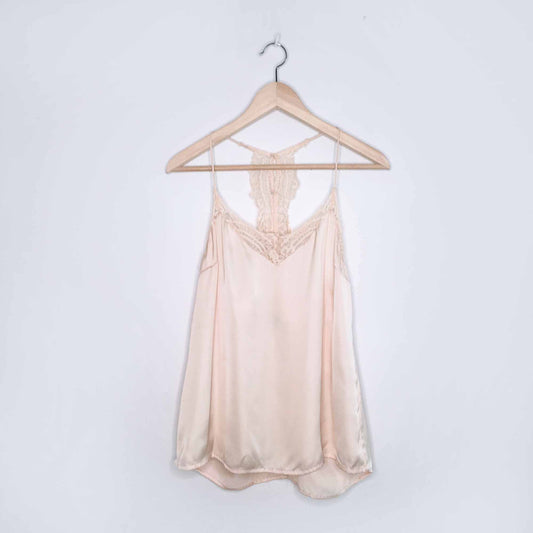 Selected Femme love lace satin racerback cami - size 38