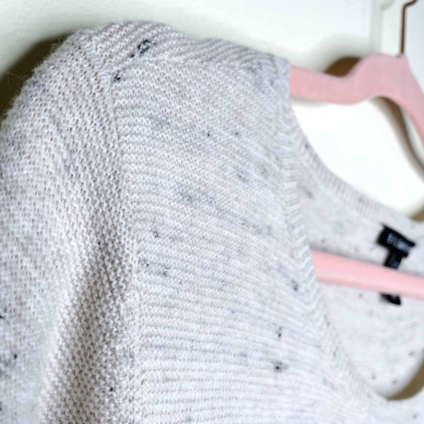 eileen fisher oatmeal heather cotton-wool tunic sweater - size small