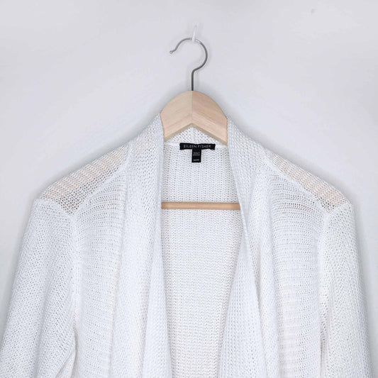 Eileen Fisher open waterfall cardigan - size Medium