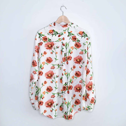 Equipment Femme silk poppy button down - size Large