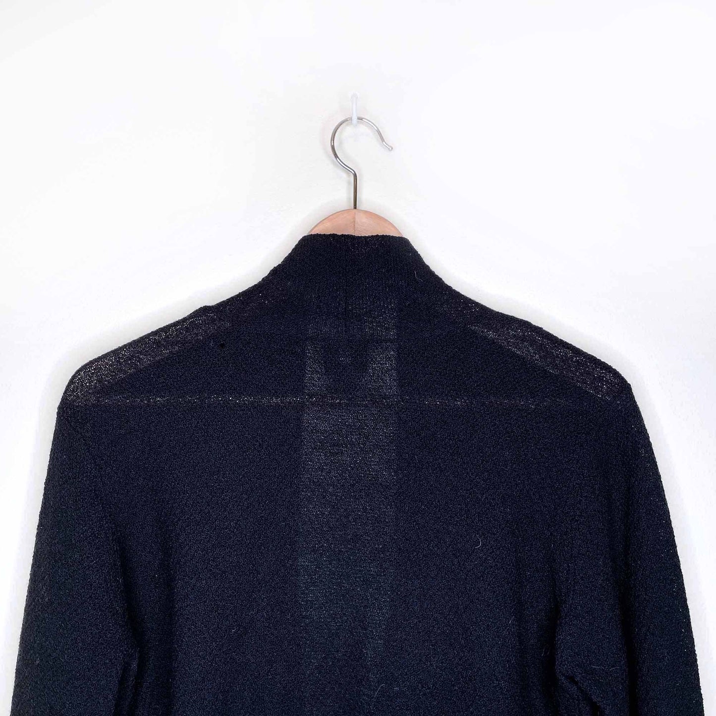 eileen fisher wool lightweight cropped open cardigan - size medium