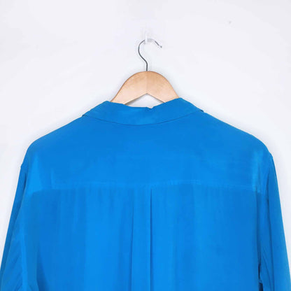 Equipment Femme electric blue silk button down - size Large