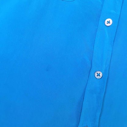 Equipment Femme electric blue silk button down - size Large