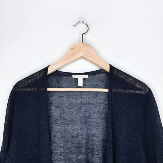 Eileen Fisher 3/4 sleeve linen cropped cardigan - size Medium