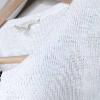 Eileen Fisher organic linen-cotton zip cardigan - size Small