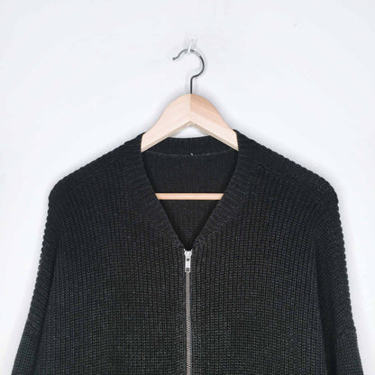 Eileen Fisher organic cotton cashmere zip cardigan - size Large