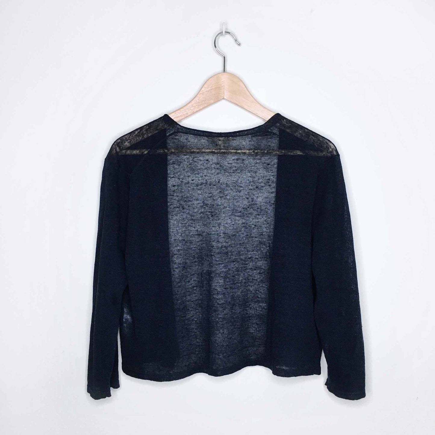 Eileen Fisher 3/4 sleeve linen cropped cardigan - size Medium