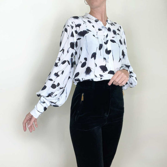 equipment femme boleyn floral watercolour blouse - size large