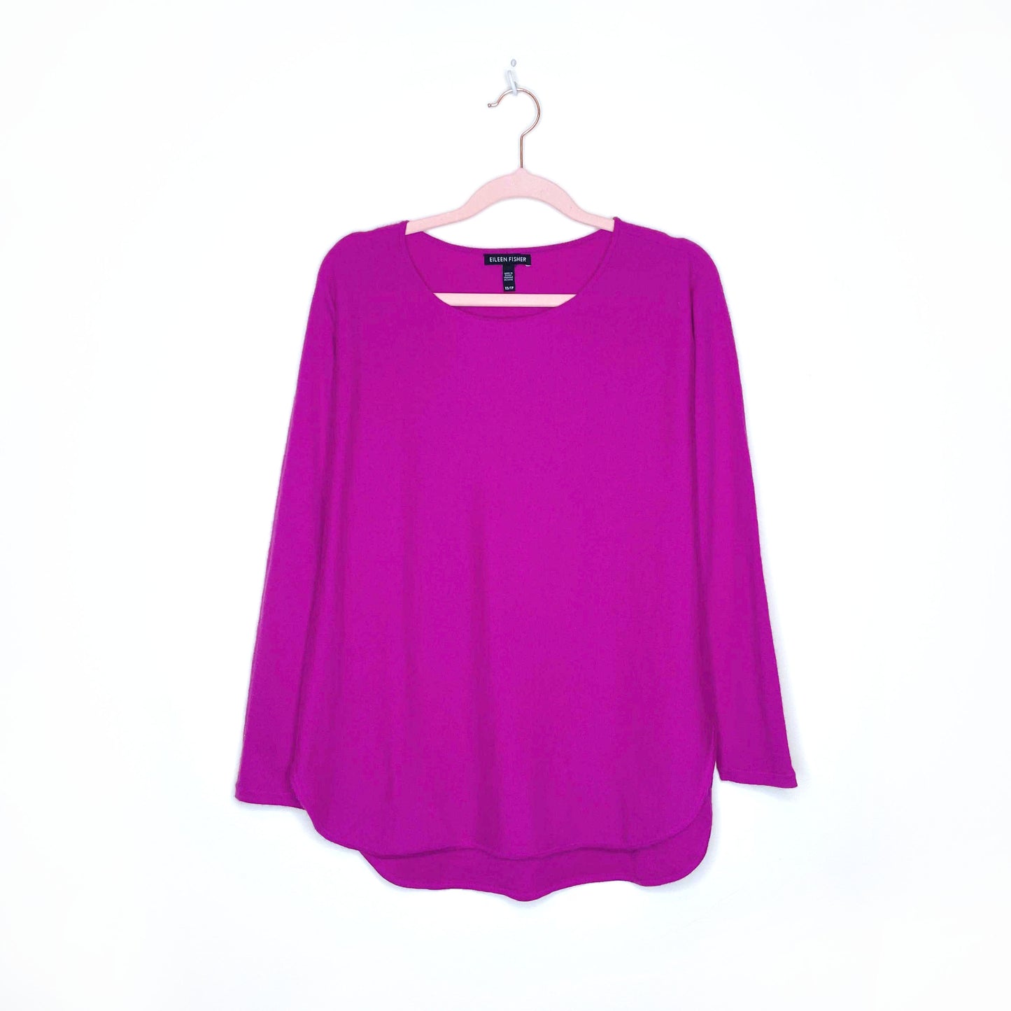 eileen fisher 100% cashmere crewneck sweater - size small