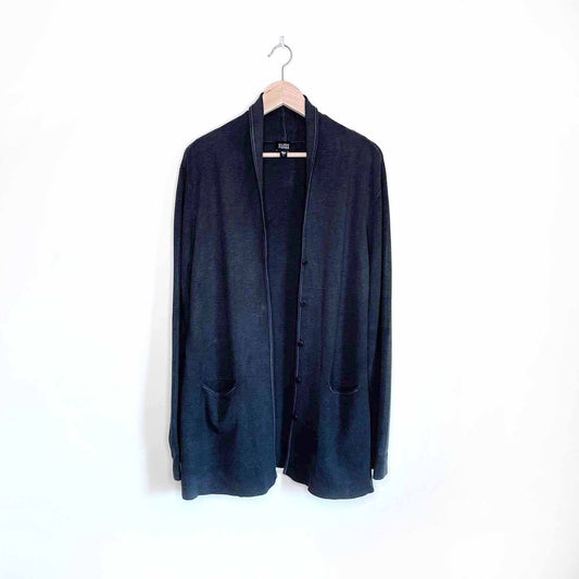 eileen fisher silk button down cardigan - size large
