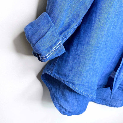 frank and eileen classic linen button down shirt - size small