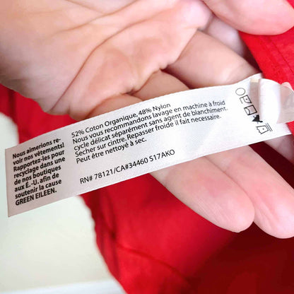 eileen fisher organic cotton nylon anorak jacket with hideaway hood - size medium