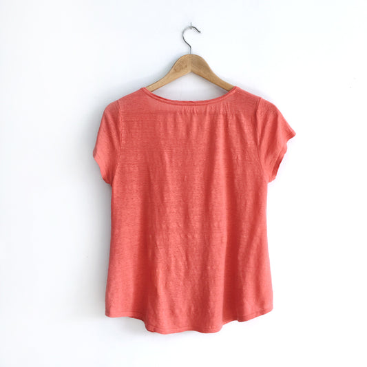 Elieen Fisher Organic Linen Pocket Tee - size xs