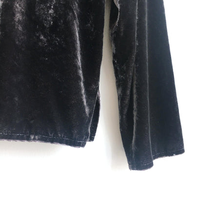 Eileen Fisher silk velvet button down - size Small